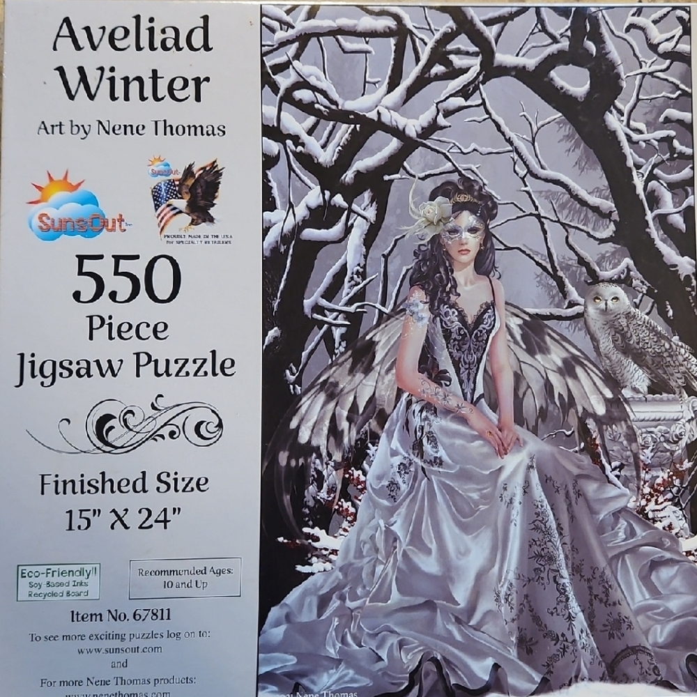 Aveliad Winter 550 Piece Jigsaw Puzzle - Gray and White
